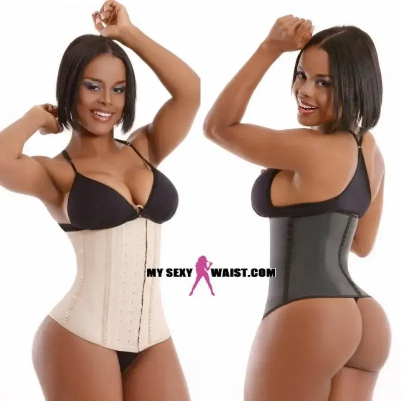 4 HOOK BLACK CLASSIC SNATCH LATEX CINCHER (BLACK, 3X SMALL).webp