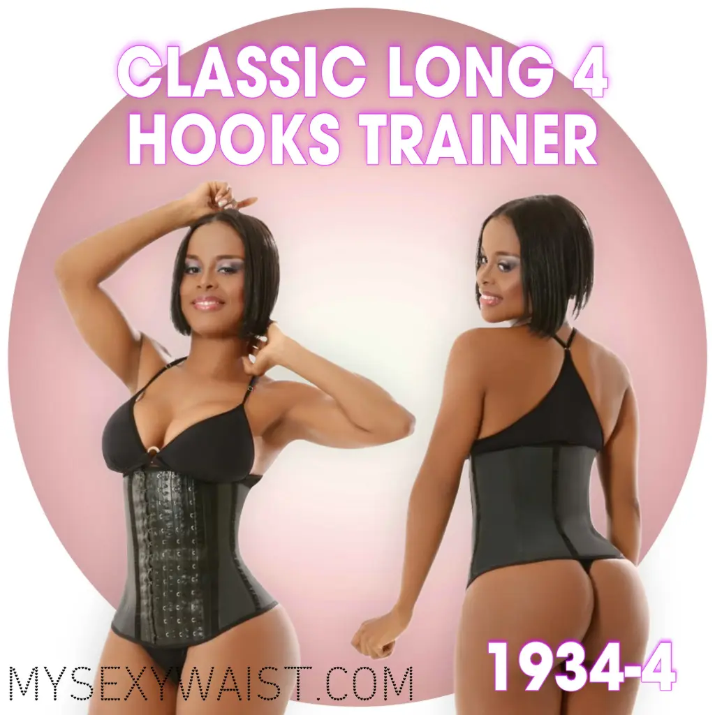 4 HOOK BLACK CLASSIC SNATCH LATEX CINCHER 